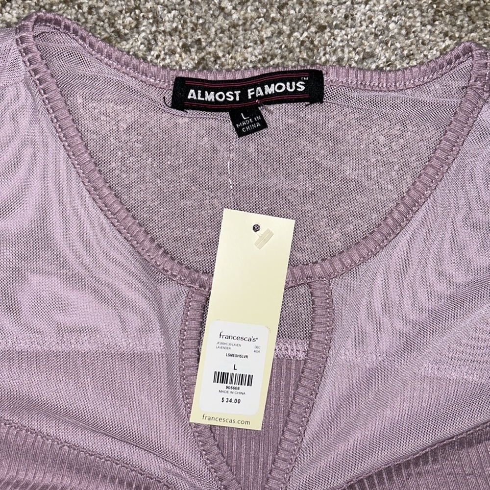 Mesh Knit Ruched Top - Picture 7 of 8